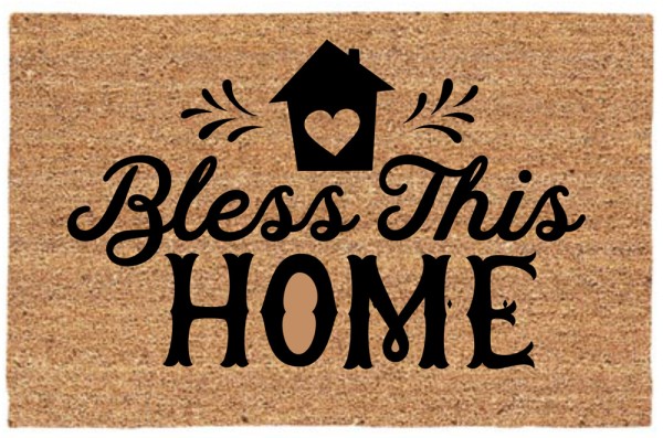[DIY] Bless this Home (Birdhouse) Door Mat