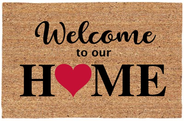 [DIY] Welcome to Our Home (w/Heart) Door Mat