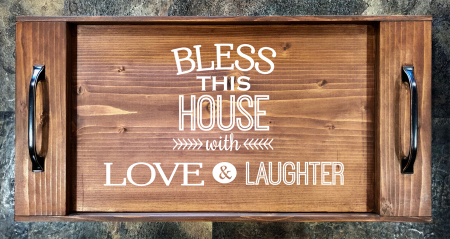 Bless this House with Love & Laughter Serving Tray