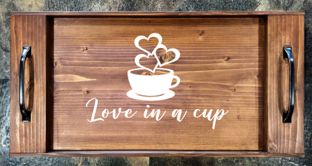 Love in a Cup Serving Tray