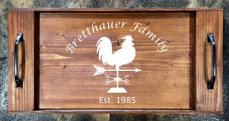 Rooster Weathervane (Personalized) Serving Tray