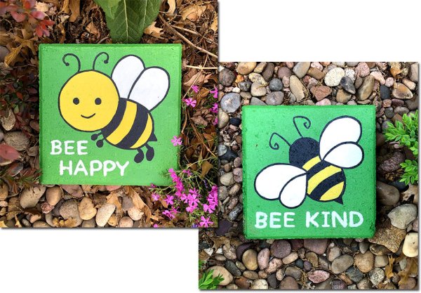 Be Happy Or Bee Kind Stepping Stone